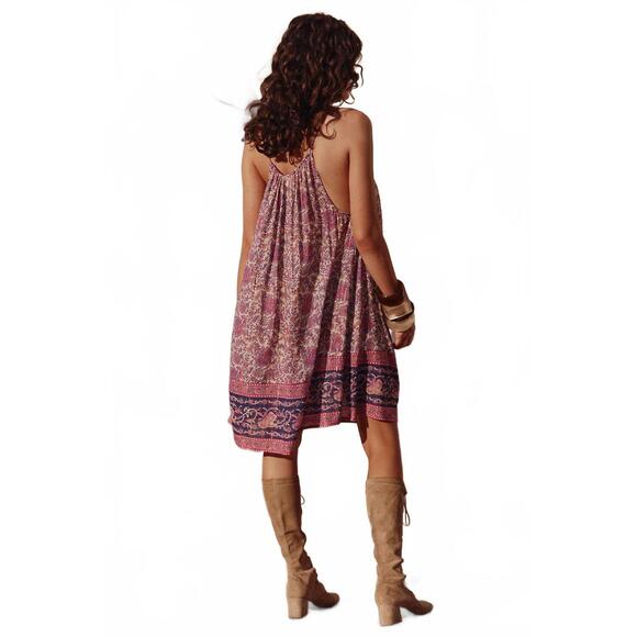 NEW SPELL little bird strappy mini dress in berry - Picture 3 of 5